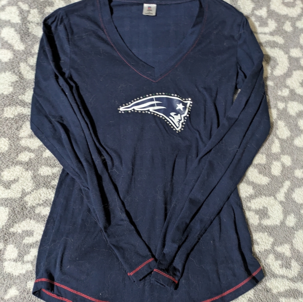 🦋5/25$ Women's Navy Long Sleeve V-Neck Top